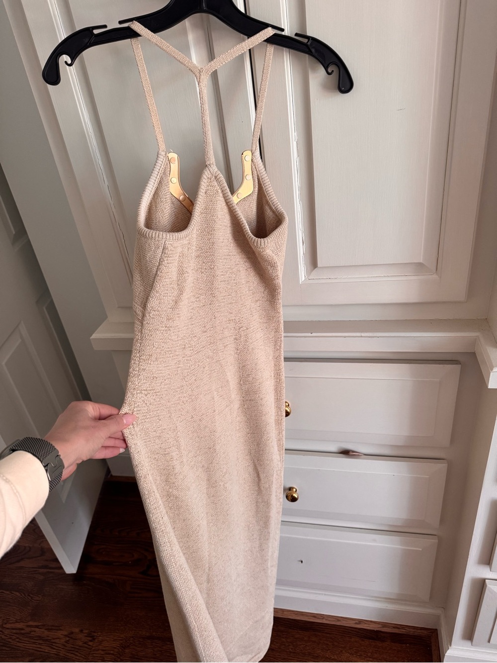 cult gaia Beige Knit Dress with Gold Accents - Picture 8 of 11